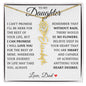 To My Daughter "No Rain No Flowers" Custom Flower Name Necklace