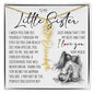 To My Little Sister, Name Flower Necklace