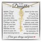 To My Daughter "Follow Your Dreams" Name Flower Necklace