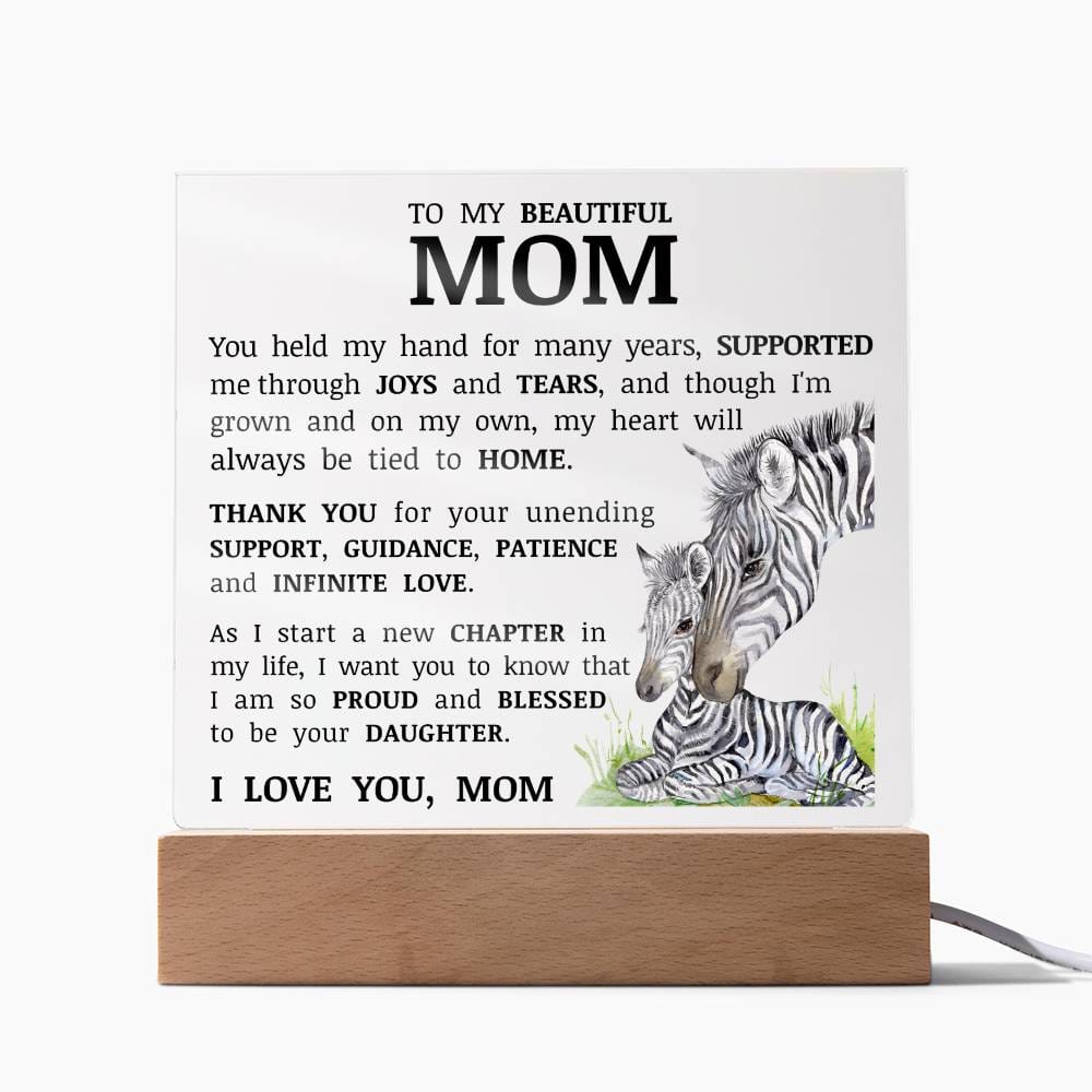 To My Beautiful Mom, Acrylic Plaque