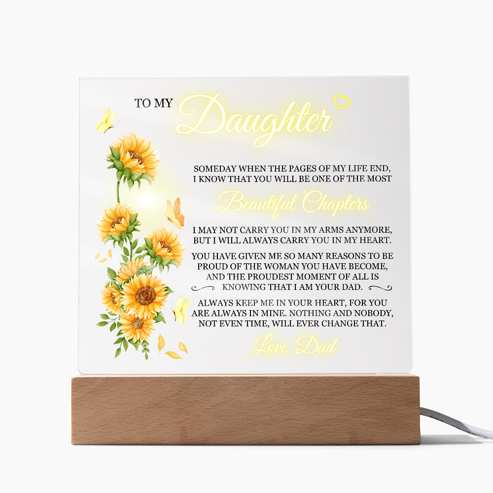 To My Daughter Acrylic Plaque