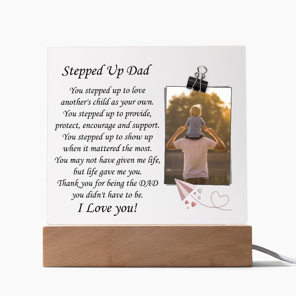 Personalize Acrylic Plaque, Personalize Gift for Stepdad, Custom Photo