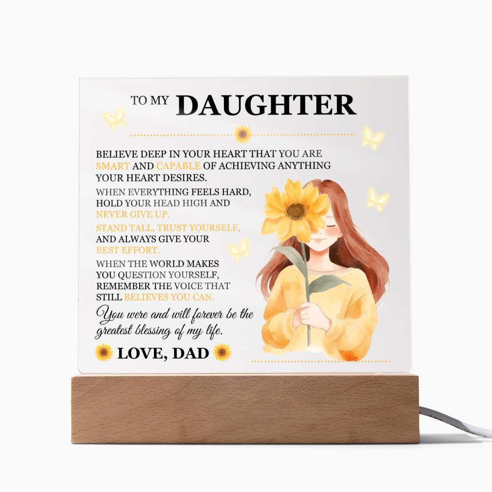 To My Daughter Acrylic Plaque