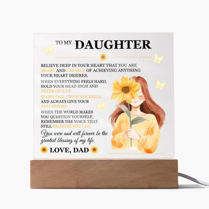 To My Daughter Acrylic Plaque