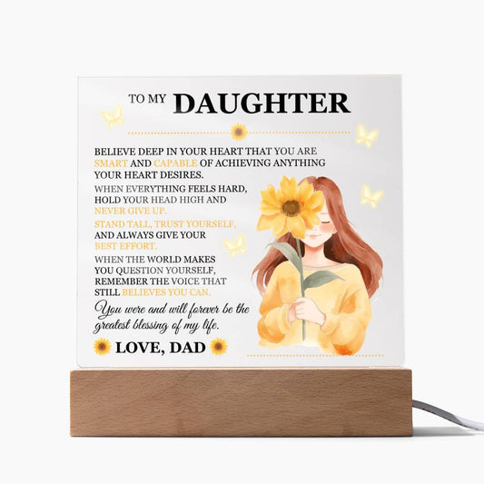 To My Daughter Acrylic Plaque