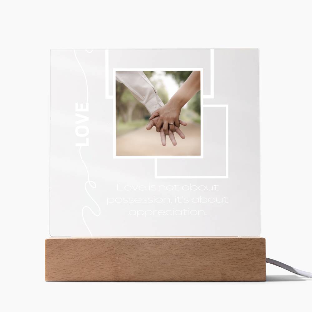 Love Plaque, Couple's Gift, Acrylic Square Plaque