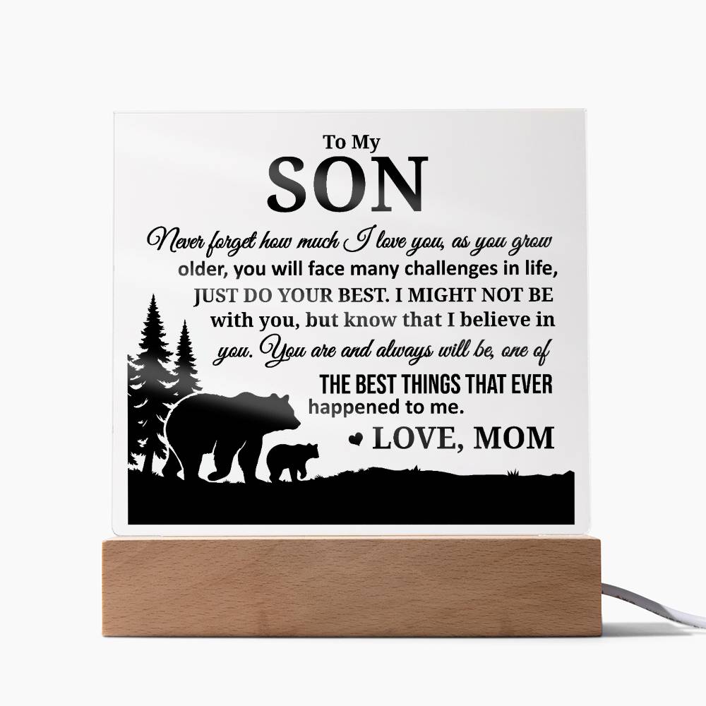 To My Son, Acrylic Plaque