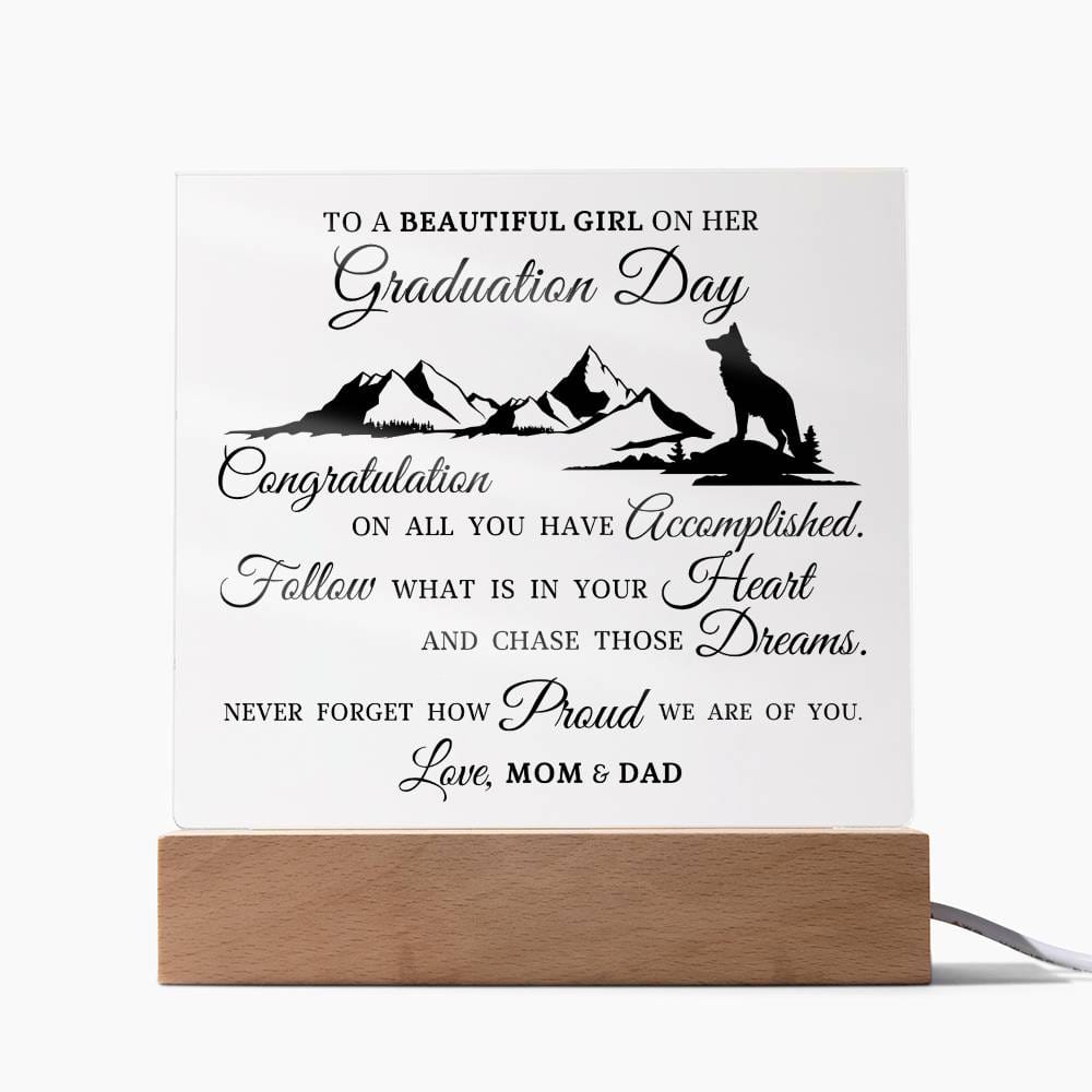 Graduation Gift for Her, Acrylic Plaque