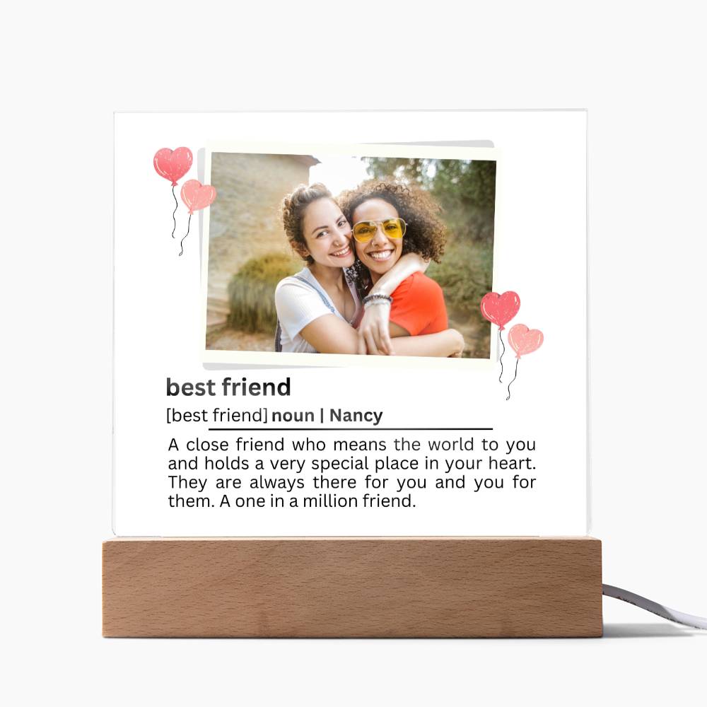 Customized Best Friend Plaque, Acrylic Square Plaque