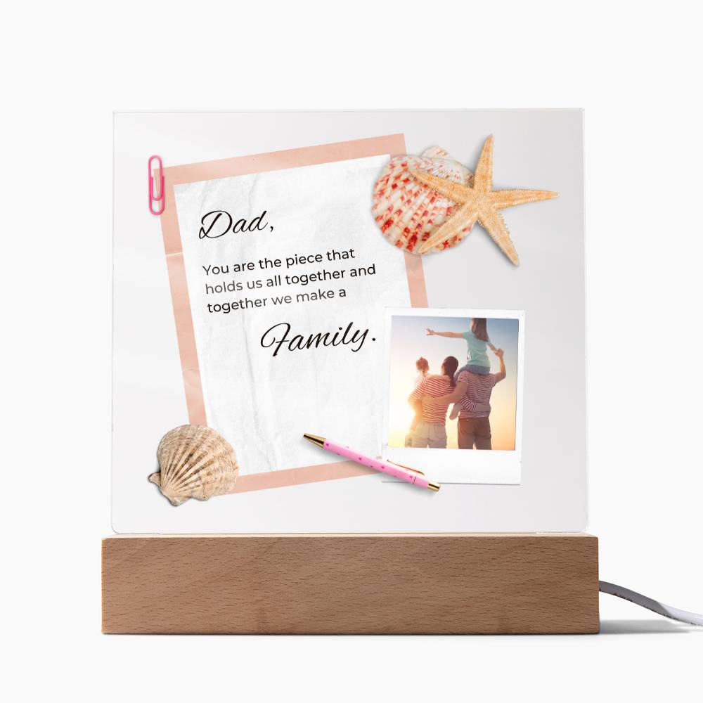 Custom Dad Plaque, Acrylic Square Plaque