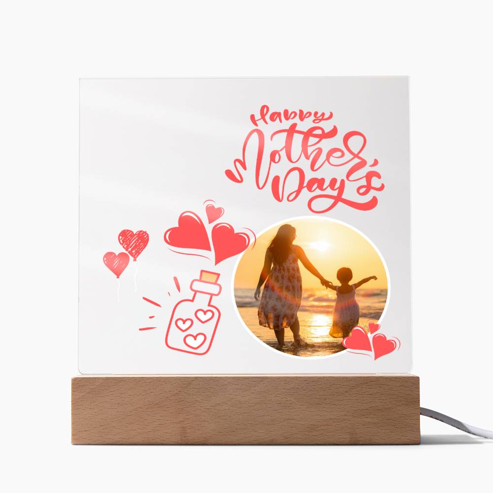 Happy Mothers Day Gift, Acrylic Square Plaque