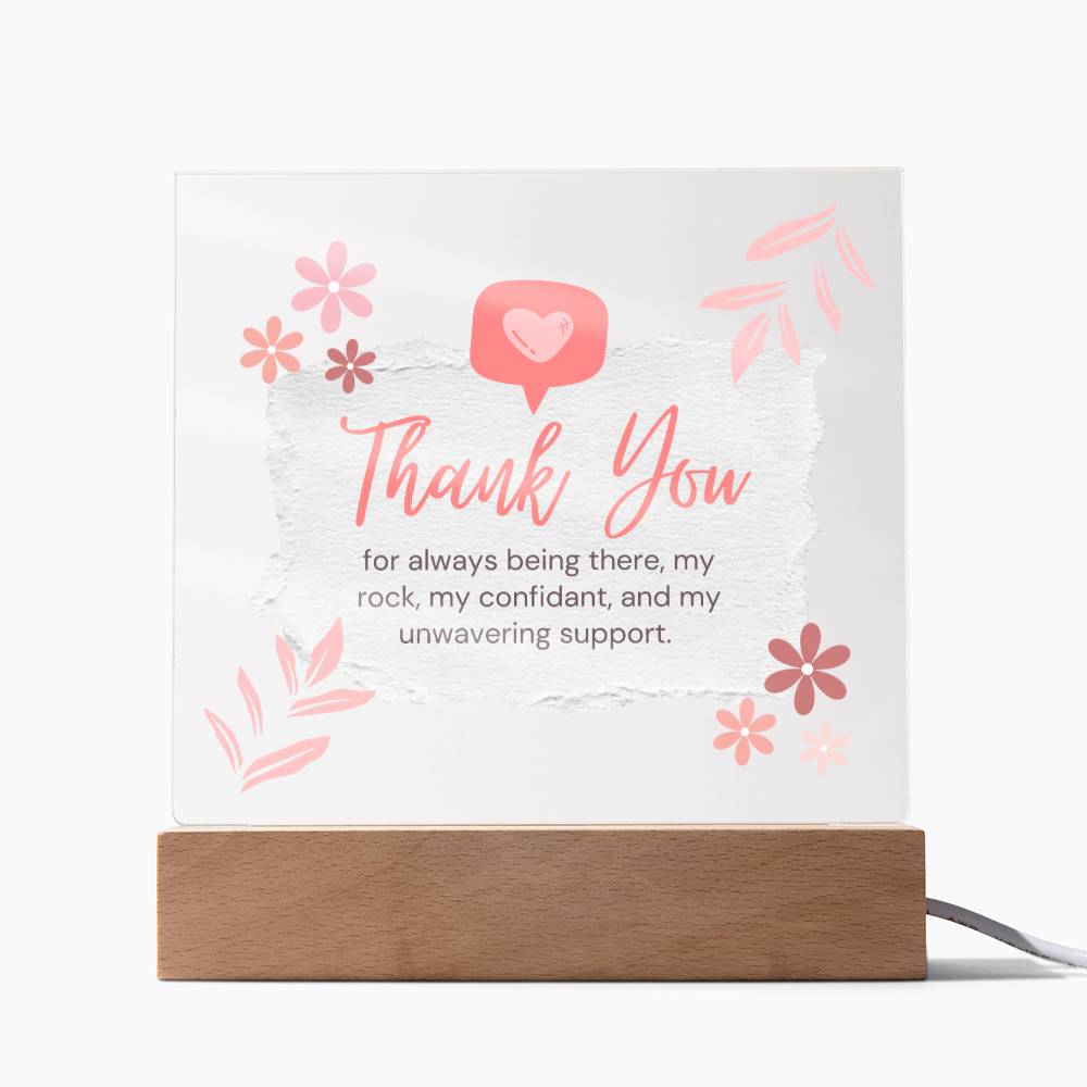 Thank You Gift, Appreciation Gift, Acrylic Square Plaque, Unique Gift Idea for Mom Dad Mentor Best Friend Sister Brother