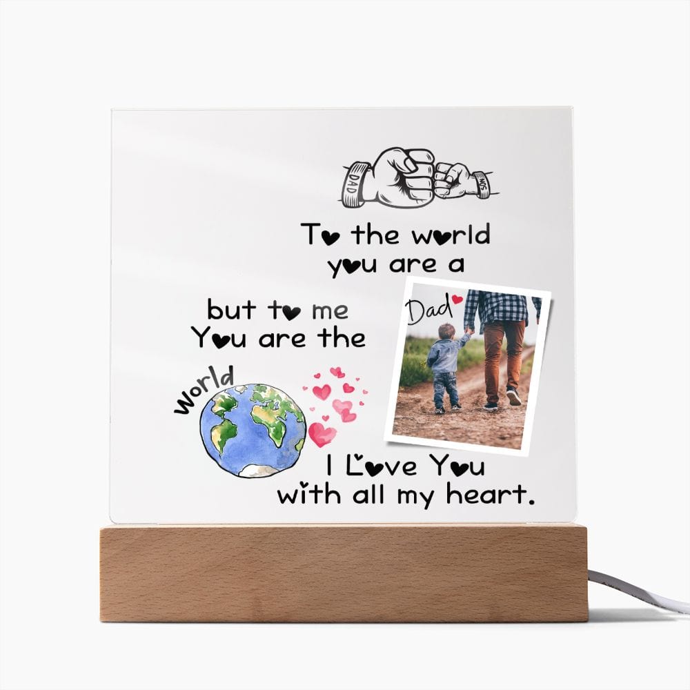 Personalize Acrylic Plaque, Customized Gift for Dad
