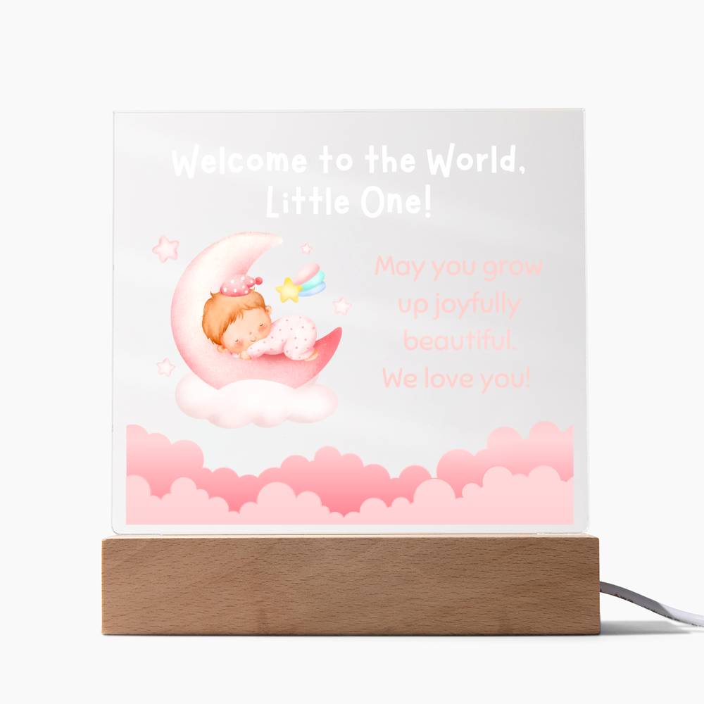 Baby Shower Gift, Acrylic Square Plaque, New Baby Gift, Pregnancy Gift, For New Parents, Unique Cute Presents for Newborn