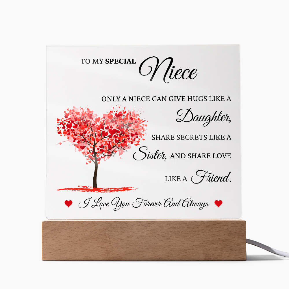 Acrylic Square Plaque - To My Special Niece