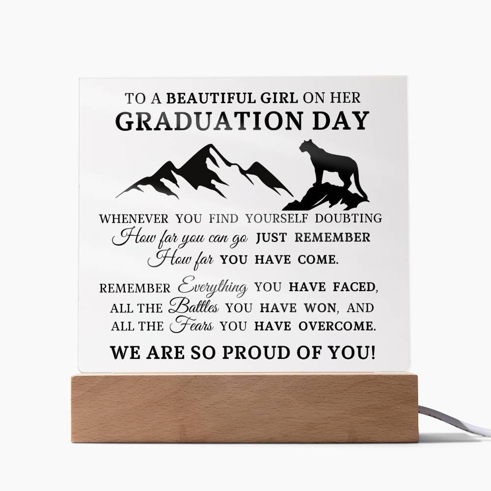 Graduation Gift for Her, Acrylic Plaque