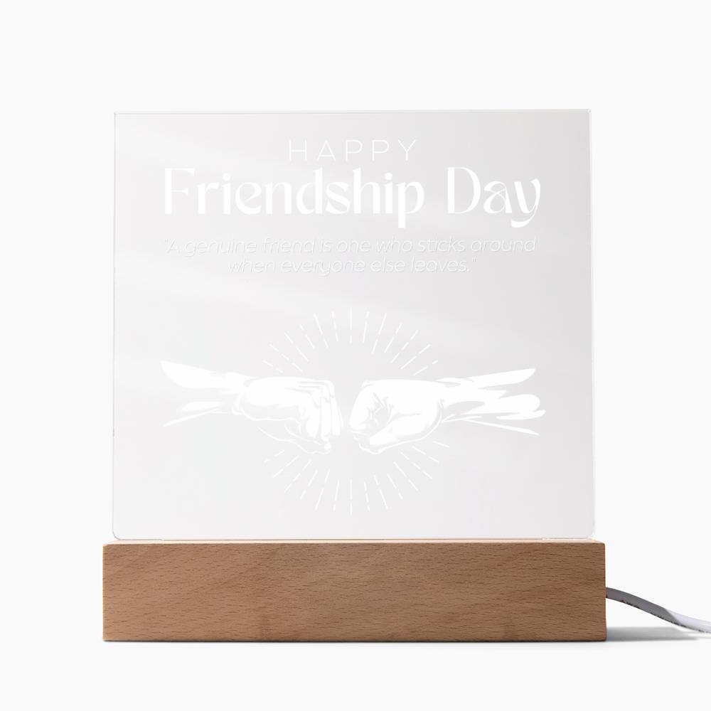 Happy Friendship Day Gift, Acrylic Square Plaque