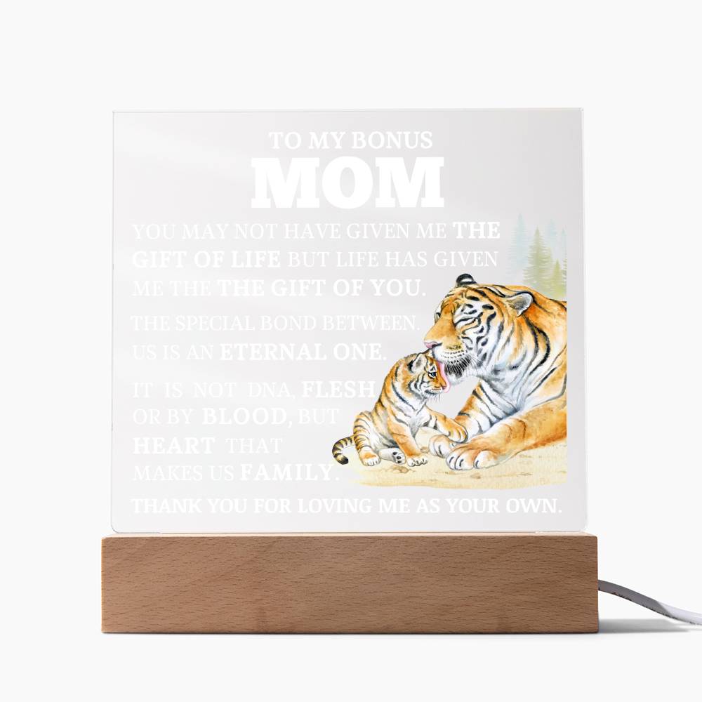 To My Bonus Mom "Gift of You" Acrylic Plaque