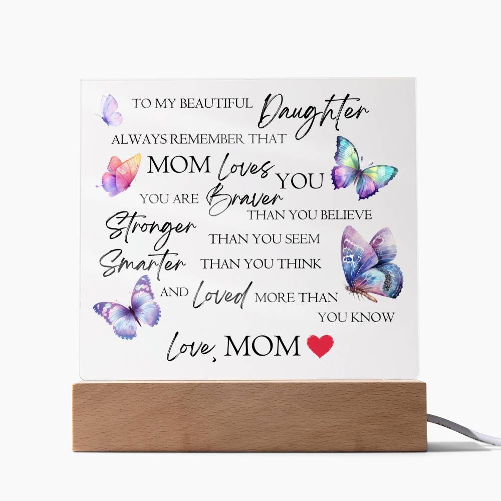 Mom Loves You Acrylic Plaque
