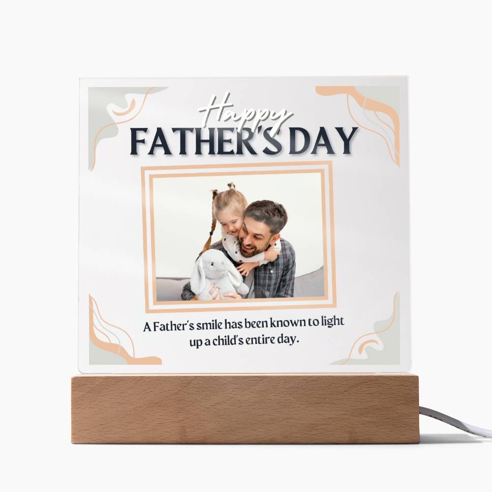 Happy Father's Day Gift, Acrylic Square Plaque