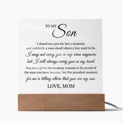 To My Son - "Always Carry You in My Heart"