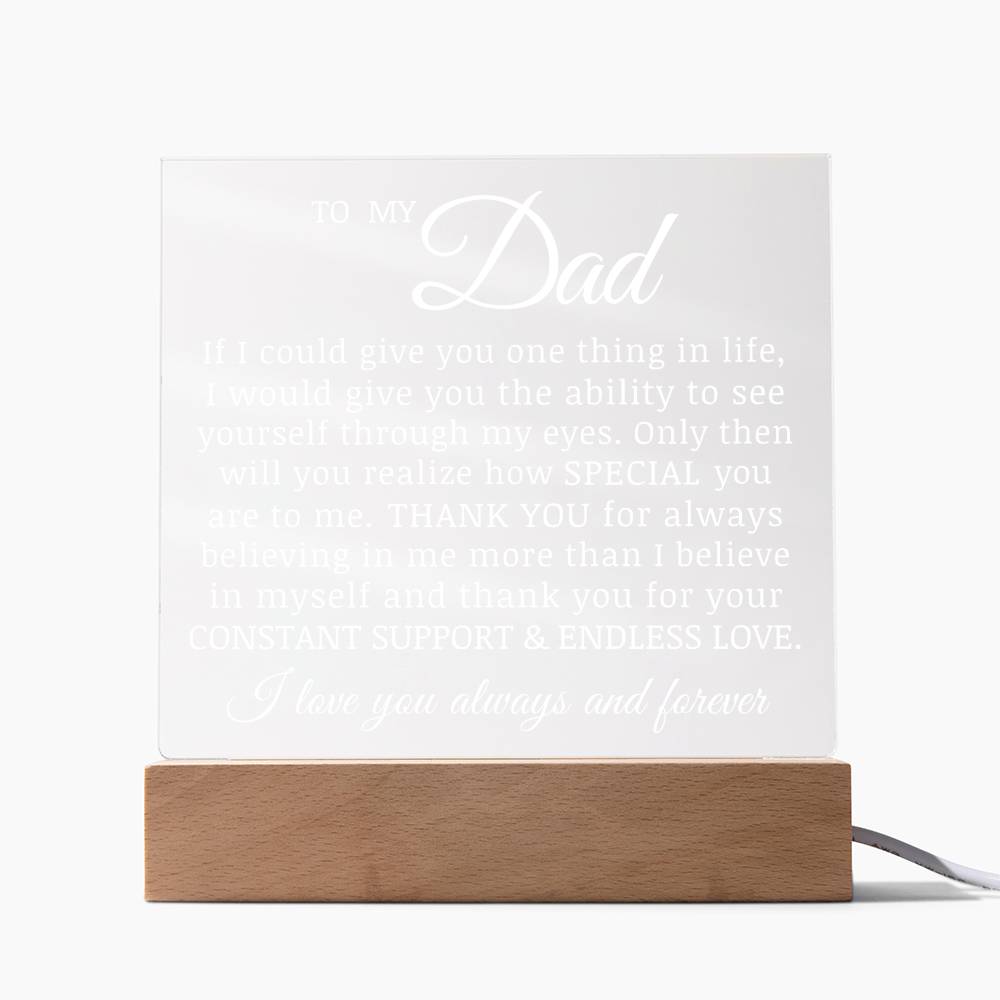 To My Dad, Acrylic Plaque