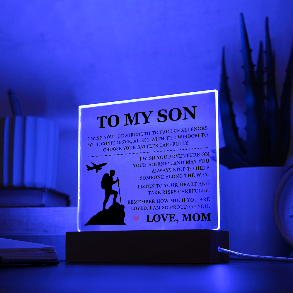Square Acrylic Plaque - To My Son "I Am So Proud Of You"