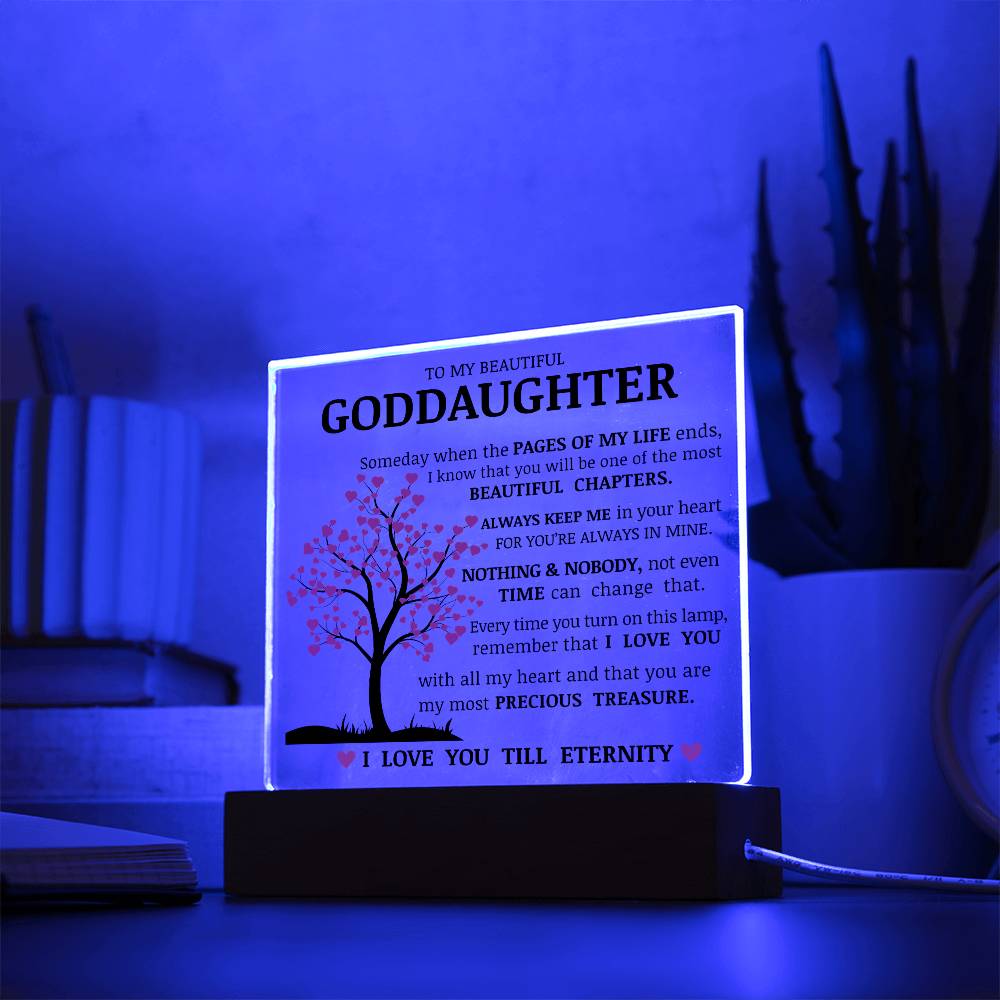 To My Beautiful Goddaughter, You Are My Most Precious Treasure, Acrylic Plaque