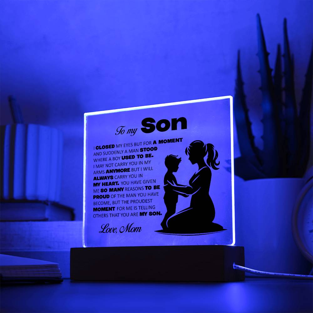 To My Son, Acrylic Plaque