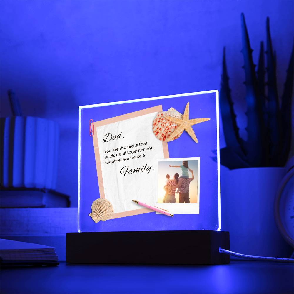 Custom Dad Plaque, Acrylic Square Plaque