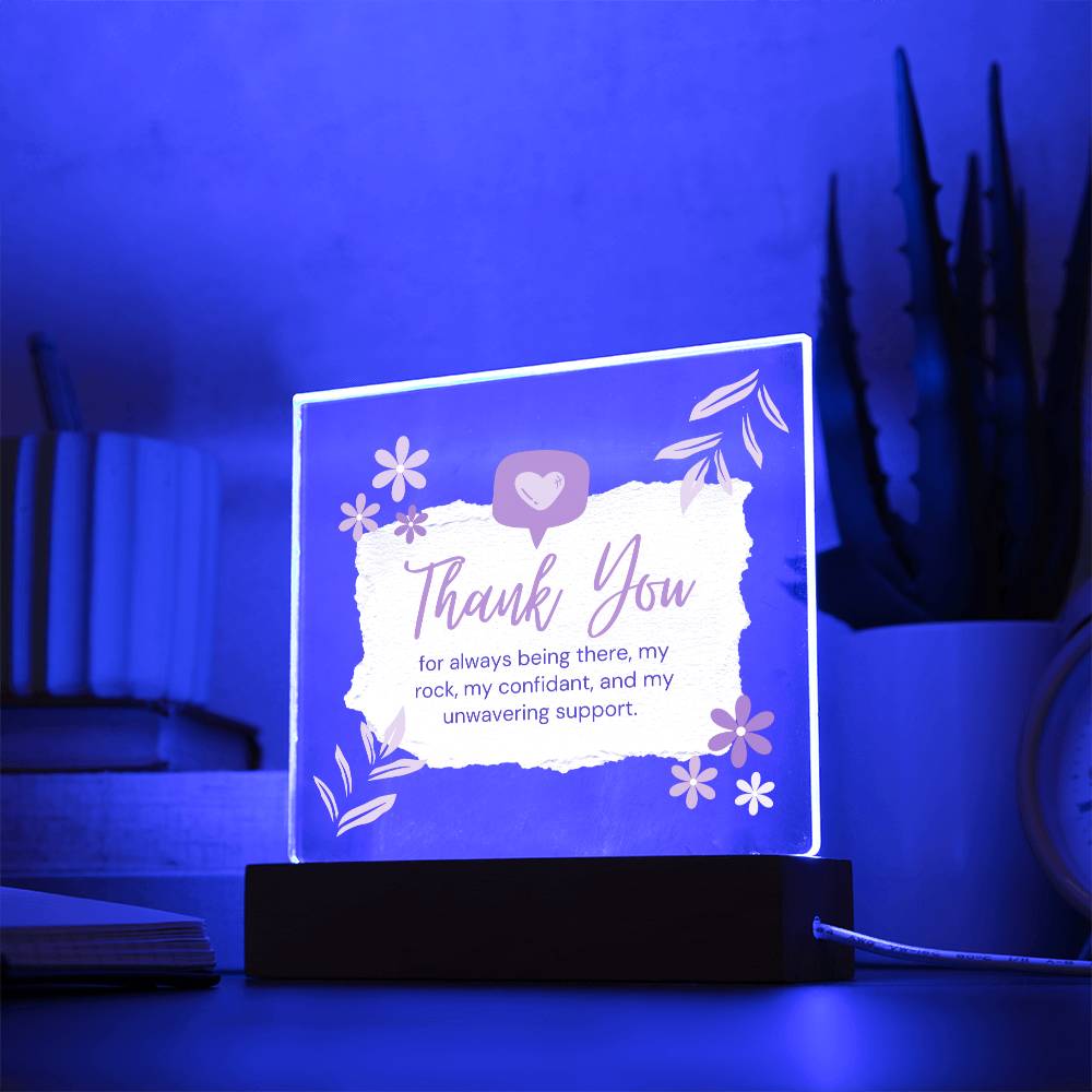 Thank You Gift, Appreciation Gift, Acrylic Square Plaque, Unique Gift Idea for Mom Dad Mentor Best Friend Sister Brother