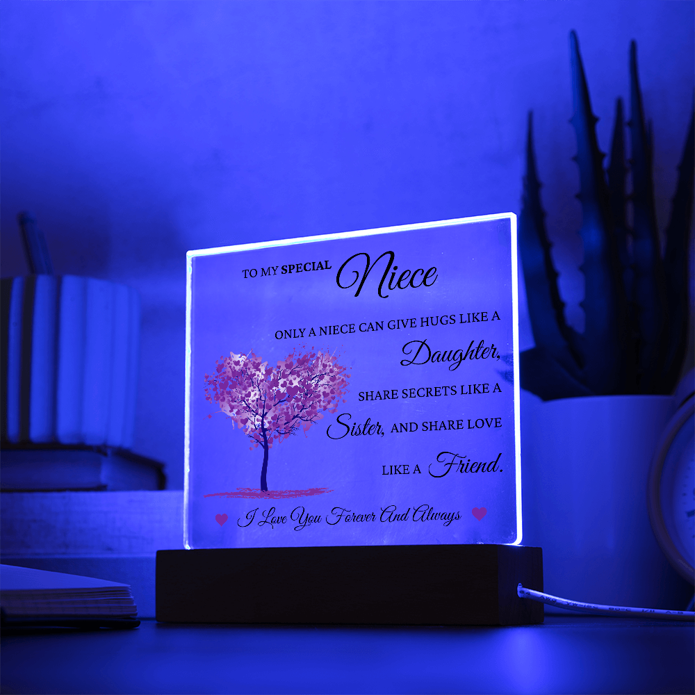 Acrylic Square Plaque - To My Special Niece
