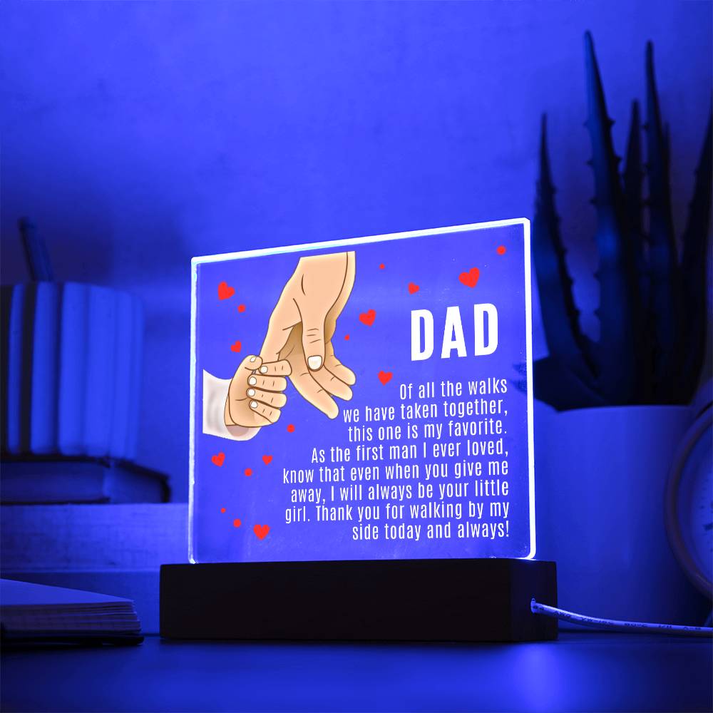 Dad Plaque, Acrylic Square Plaque, Gift for Father