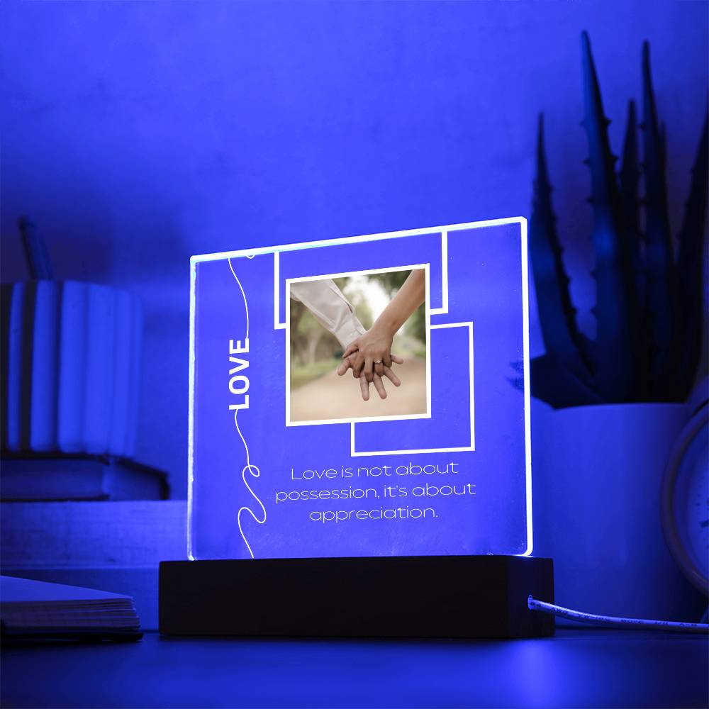 Love Plaque, Couple's Gift, Acrylic Square Plaque