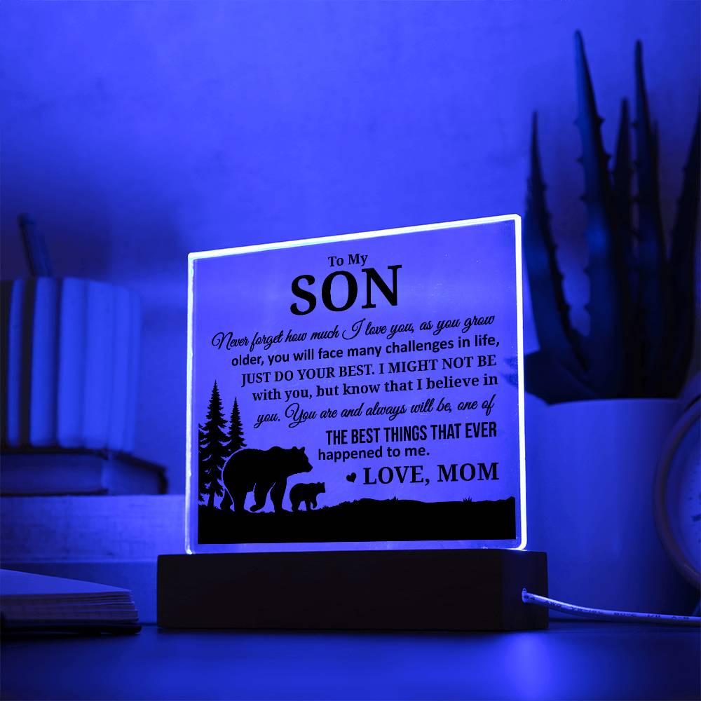 To My Son, Acrylic Plaque