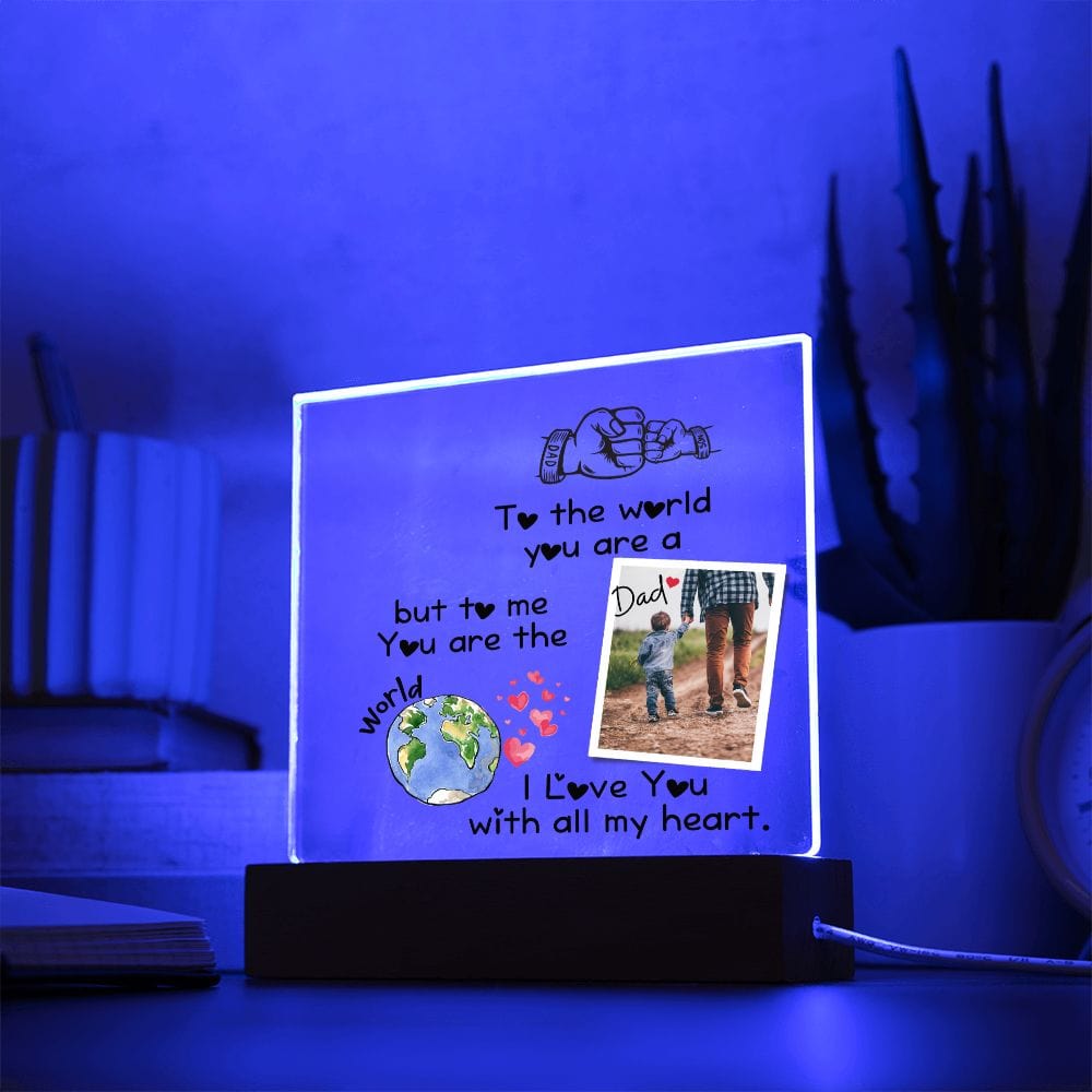 Personalize Acrylic Plaque, Customized Gift for Dad