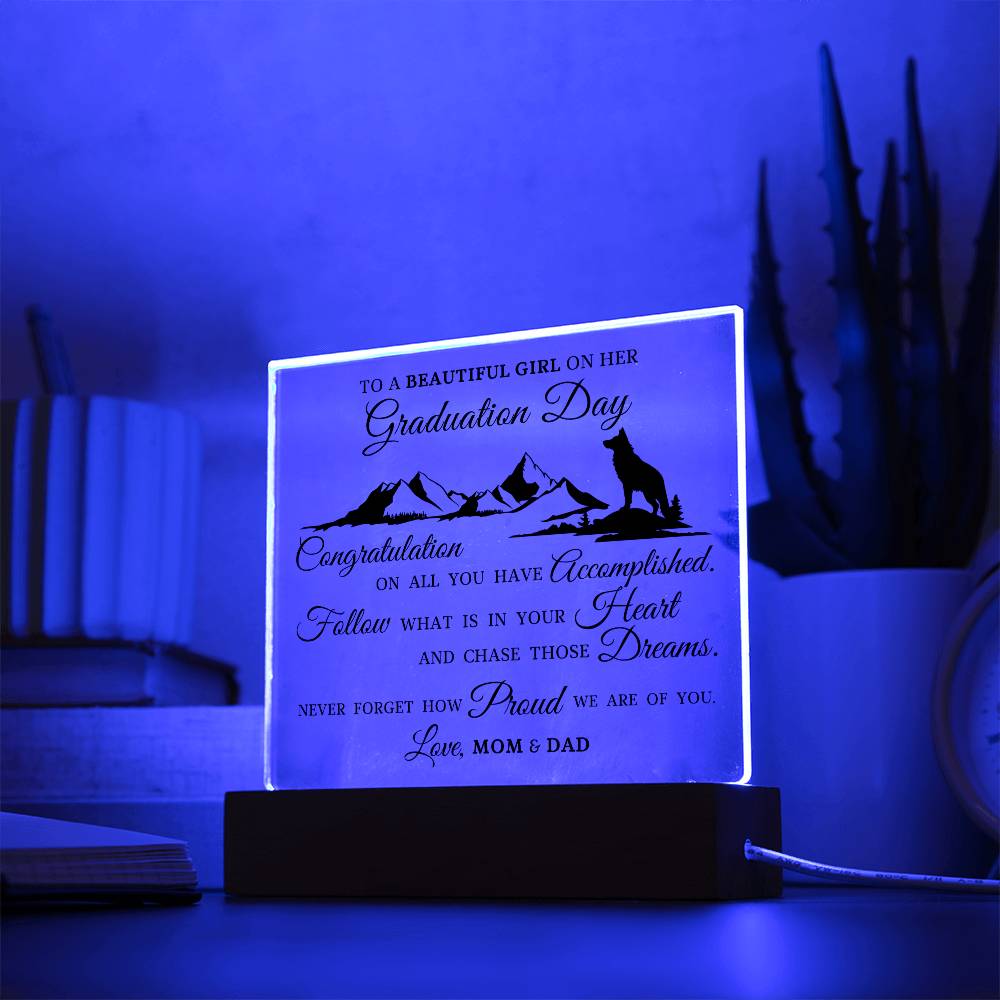 Graduation Gift for Her, Acrylic Plaque