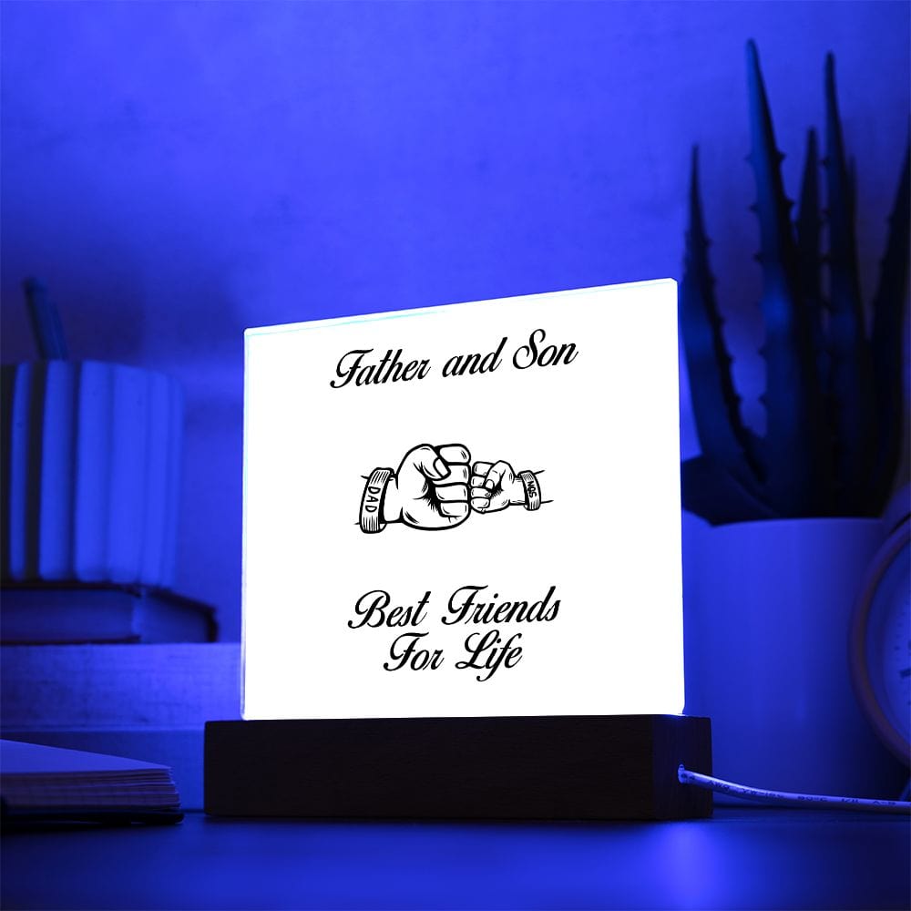 Father and Son Gift, LED Acrylic Plaque