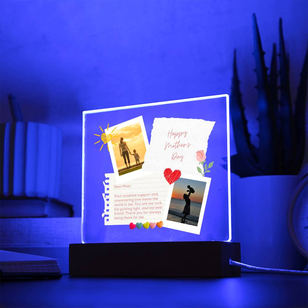 Mothers Day Gift, Acrylic Square Plaque