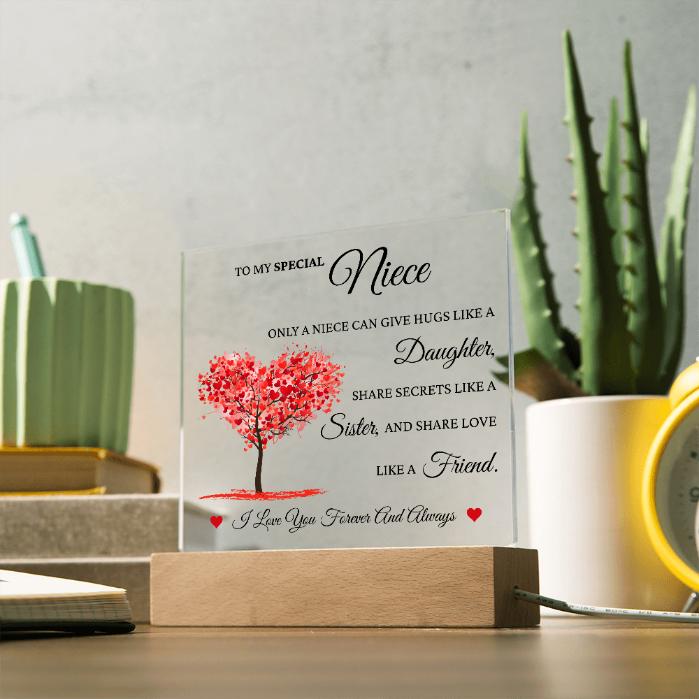 Acrylic Square Plaque - To My Special Niece