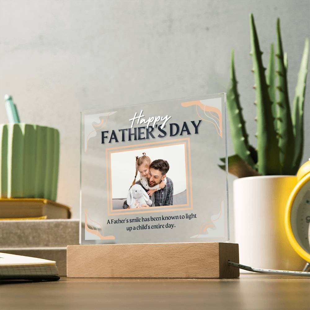 Happy Father's Day Gift, Acrylic Square Plaque