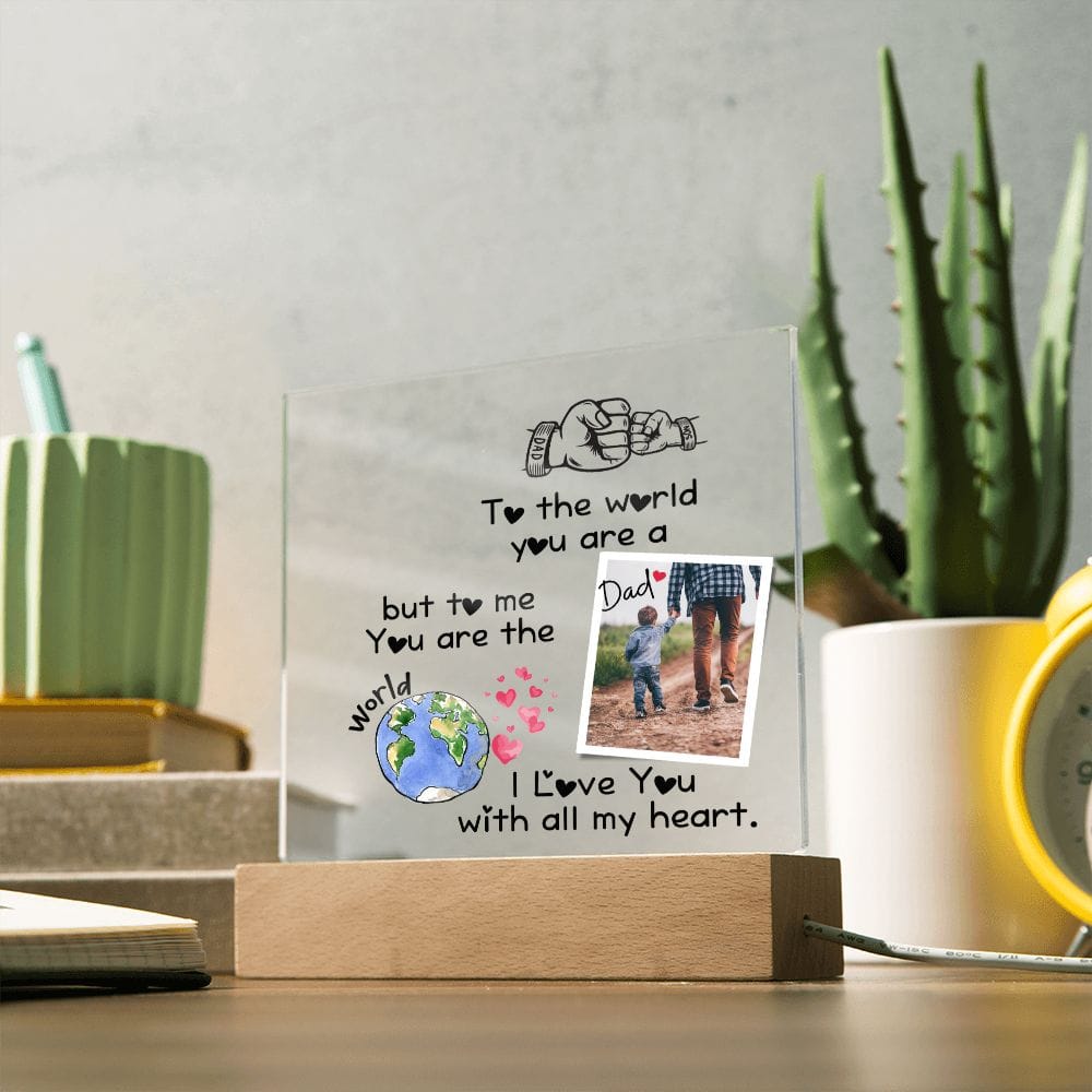 Personalize Acrylic Plaque, Customized Gift for Dad
