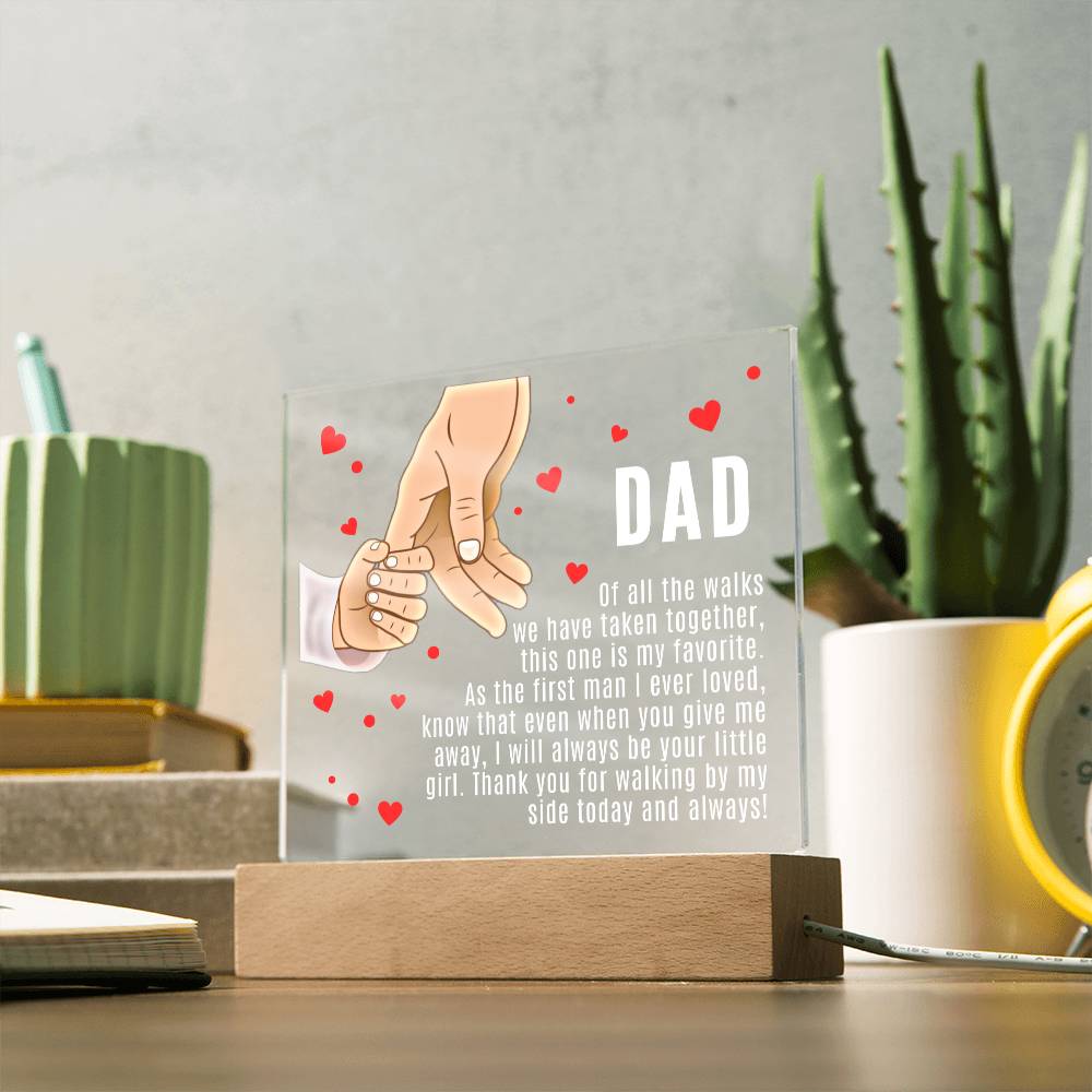 Dad Plaque, Acrylic Square Plaque, Gift for Father