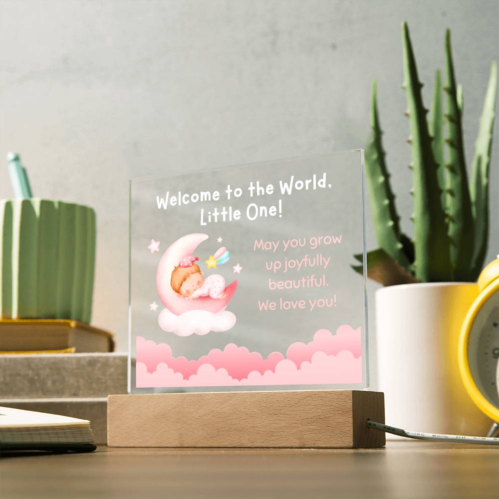 Baby Shower Gift, Acrylic Square Plaque, New Baby Gift, Pregnancy Gift, For New Parents, Unique Cute Presents for Newborn