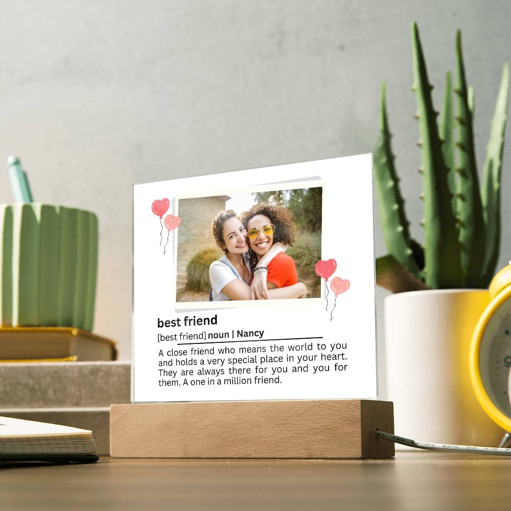 Customized Best Friend Plaque, Acrylic Square Plaque