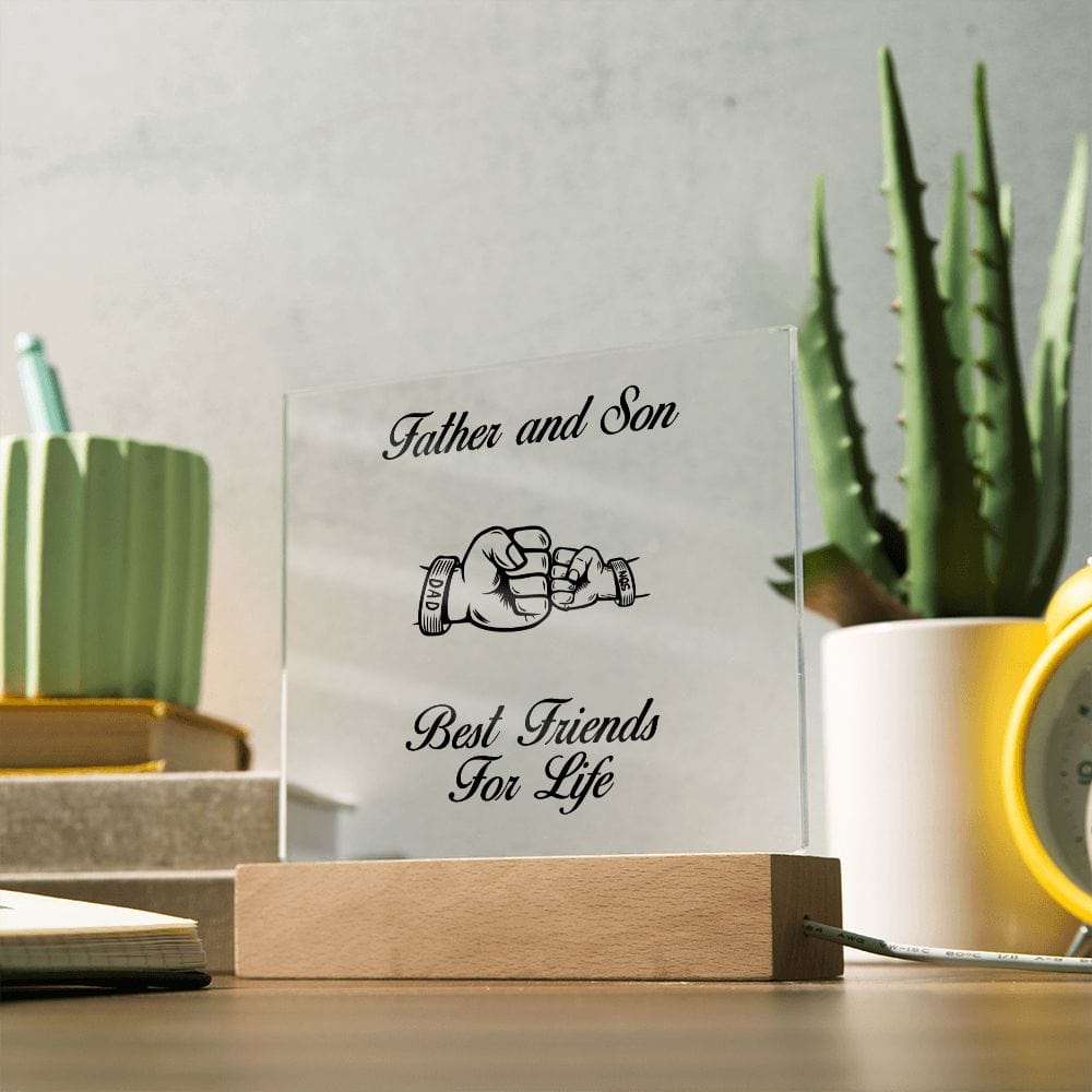 Father and Son Gift, LED Acrylic Plaque