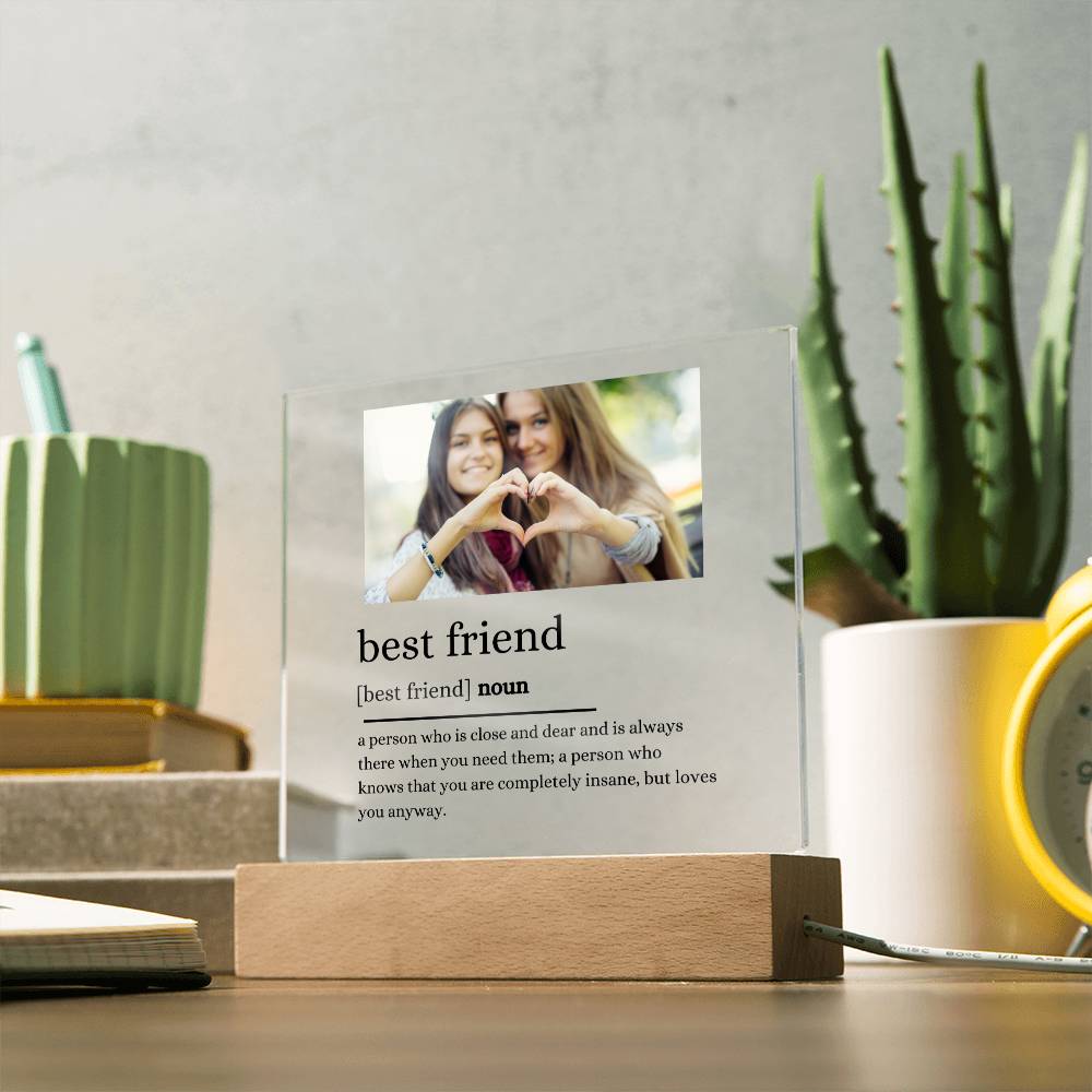 To My Best Friend Acrylic Plaque, Definition of Best Friend, Friendship Gift for Her, Unique Home Decor for Girls