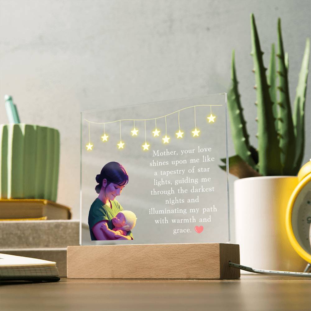 Mom Plaque, Acrylic Square Plaque