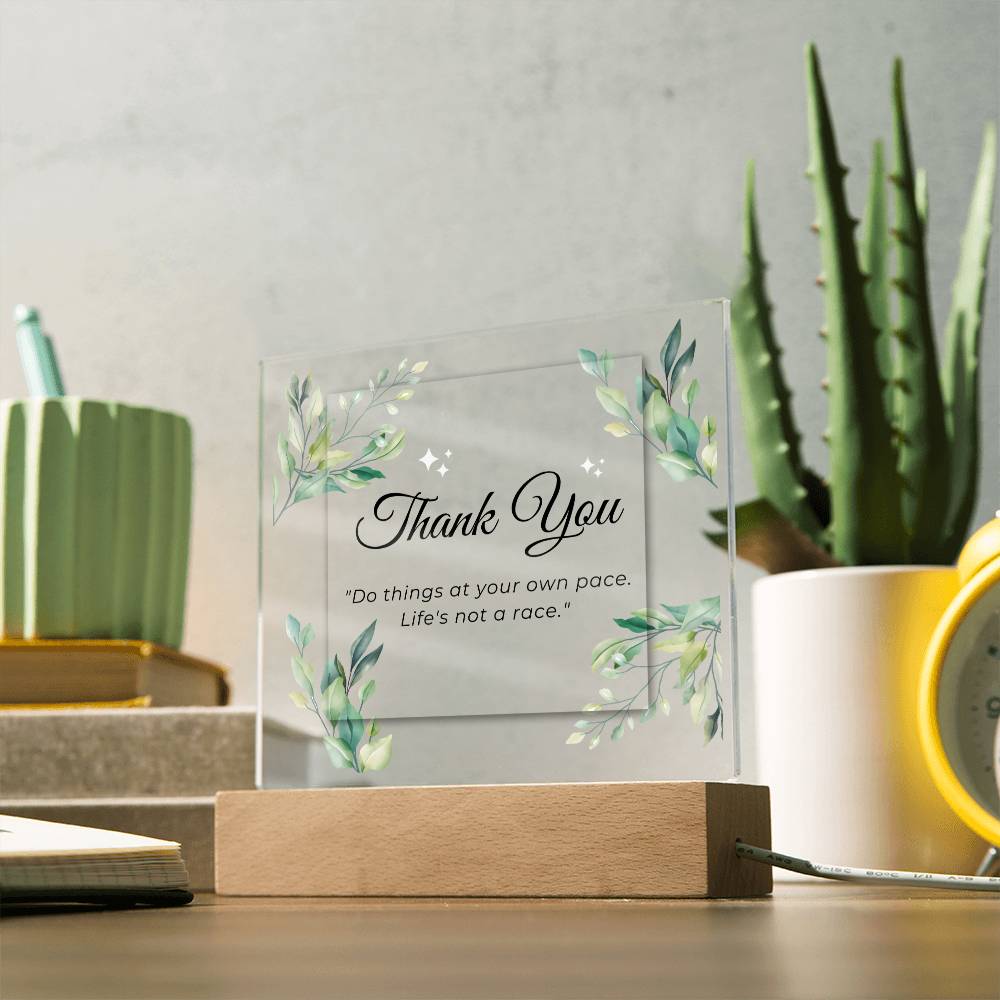 Thank You Appreciation Gift, Acrylic Square Plaque
