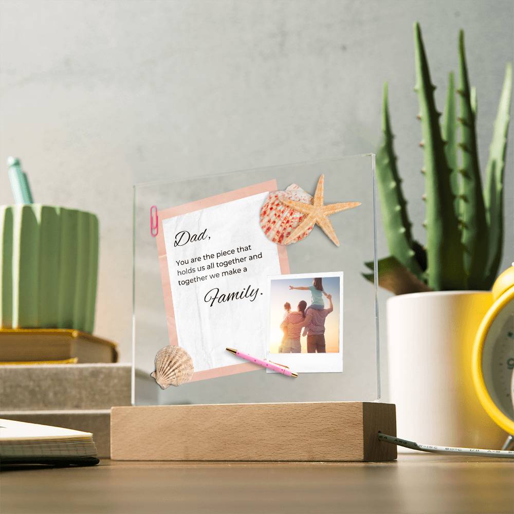 Custom Dad Plaque, Acrylic Square Plaque
